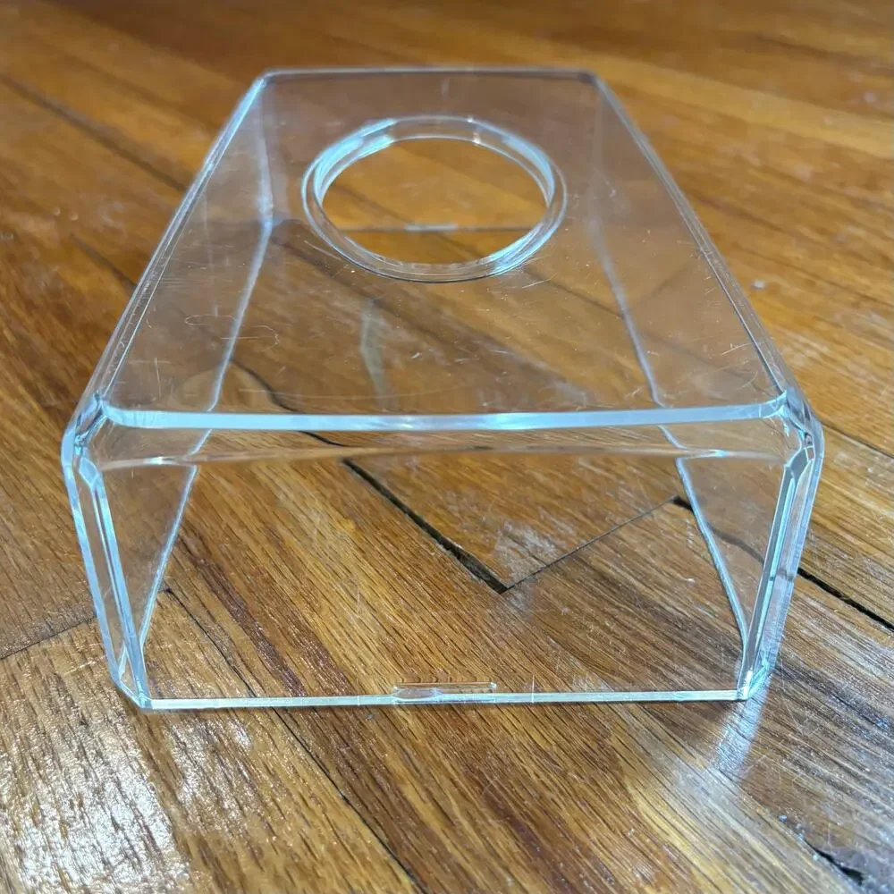 Vintage Lucite Tissue Box Cover Clear Acrylic Vanity Organizer